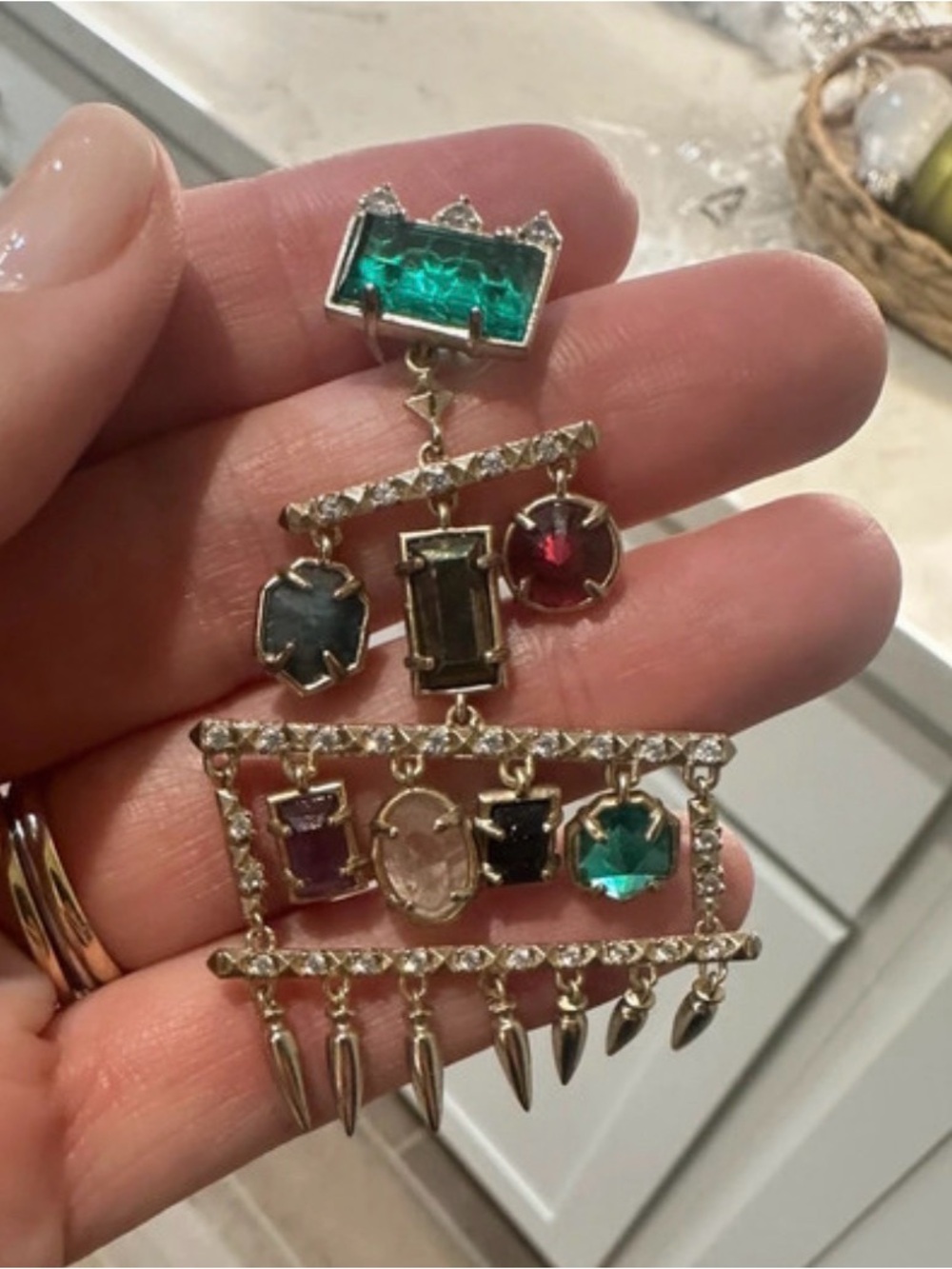 Kendra Scott Multicolor Gemstone Statement earrings